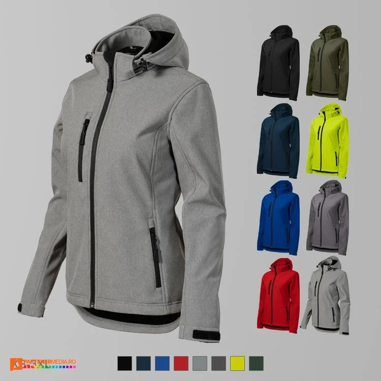 jachete softshell pentru dame cu gluga detasabila ad521 poza 1