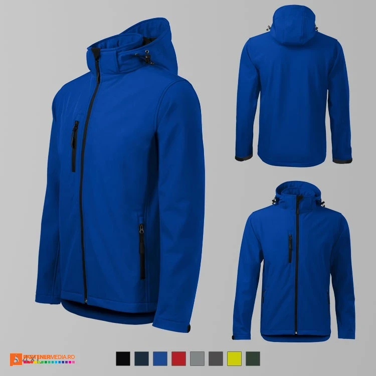 jachete softshell albastre cu gluga detasabila ad522 poza 2