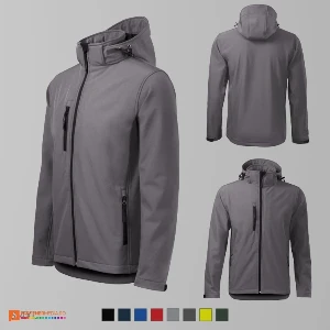 jachete softshell gri cu gluga detasabila ad522 poza 4
