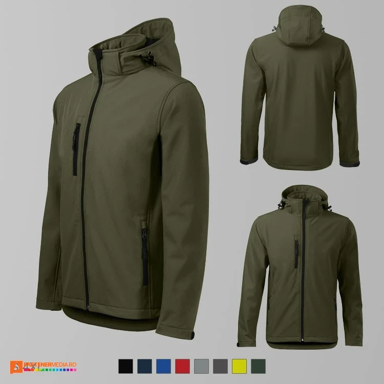jachete softshell khaki cu gluga detasabila ad522 poza 6