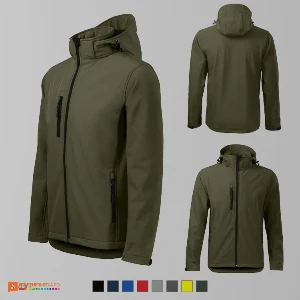 jachete softshell khaki cu gluga detasabila ad522 poza 6