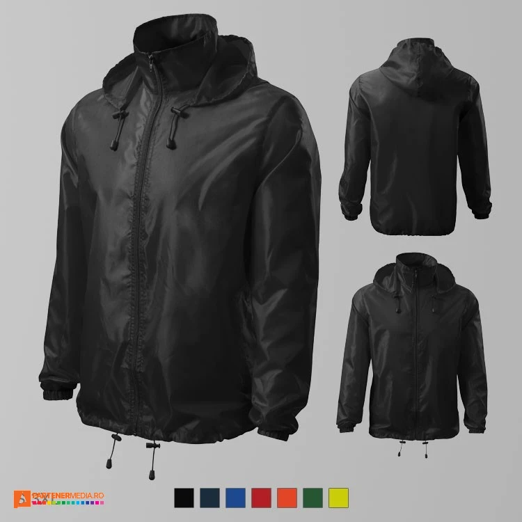 jachete impermeabile unisex promotionale negre ad524 poza 4