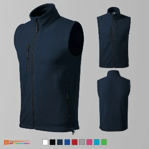 veste fleece unisex bleumarin cu buzunar la piept ad525 poza 4
