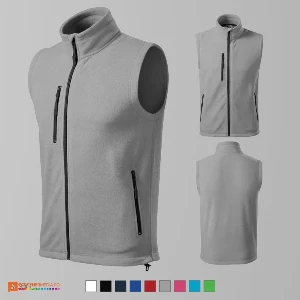 veste fleece unisex gri cu buzunar la piept ad525 poza 5
