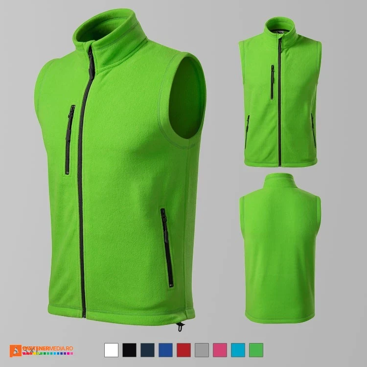 veste fleece unisex verzi cu buzunar la piept ad525 poza 10