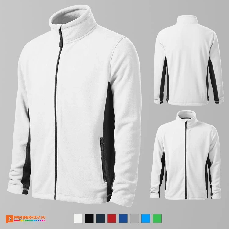 jachete fleece barbatesti albe din poliester ad527 poza 2