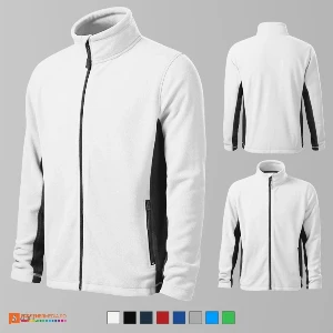 jachete fleece barbatesti albe din poliester ad527 poza 2