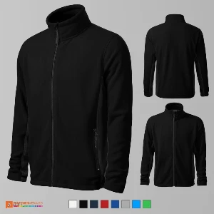 jachete fleece barbatesti negre din poliester ad527 poza 6