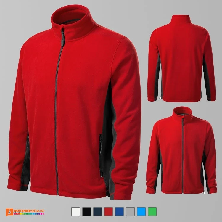 jachete fleece barbatesti rosii din poliester ad527 poza 7