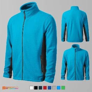 jachete fleece barbatesti turquise din poliester ad527 poza 8