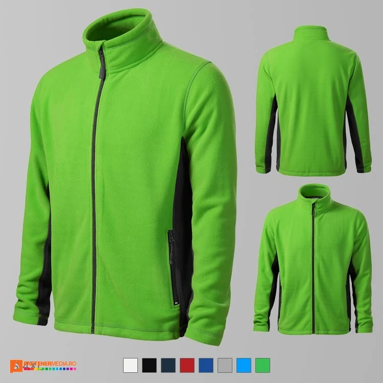 jachete fleece barbatesti verzi din poliester ad527 poza 9