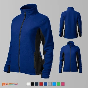 jachete fleece albastre de dama din poliester ad528 poza 3