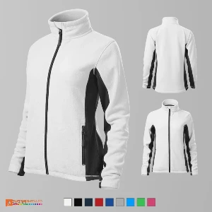 jachete fleece albe de dama din poliester ad528 poza 2