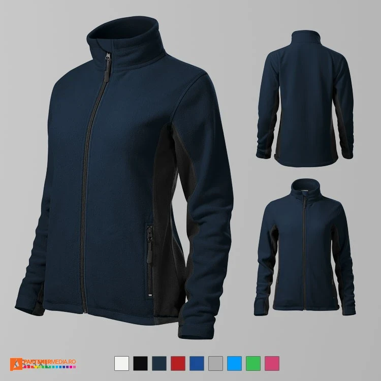 jachete fleece bleumarin de dama din poliester ad528 poza 4