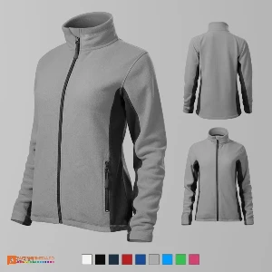 jachete fleece gri de dama din poliester ad528 poza 5