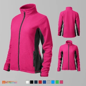 jachete fleece roz de dama din poliester ad528 poza 8