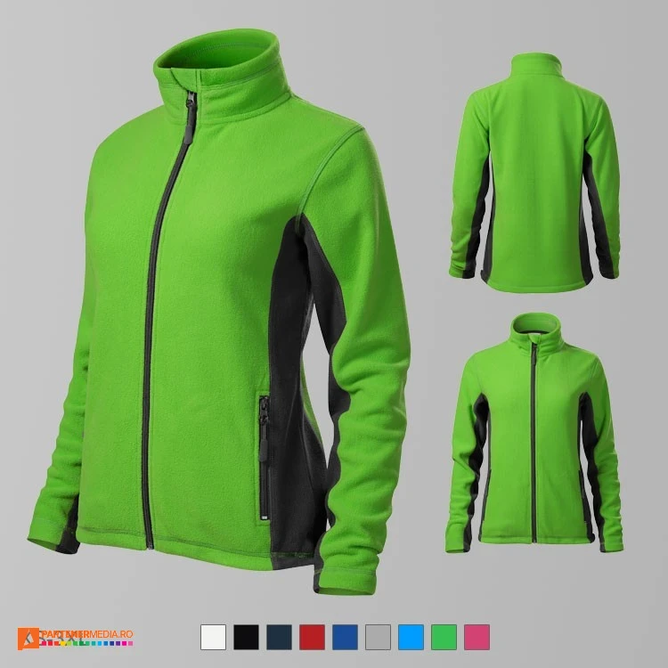 jachete fleece verzi de dama din poliester ad528 poza 10