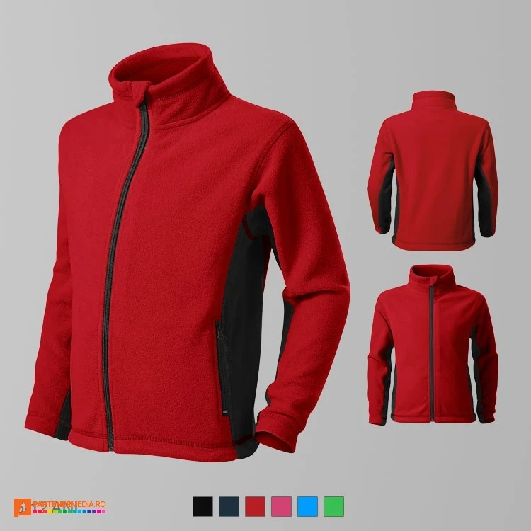jachete fleece rosii pentru copii ad529 poza 4