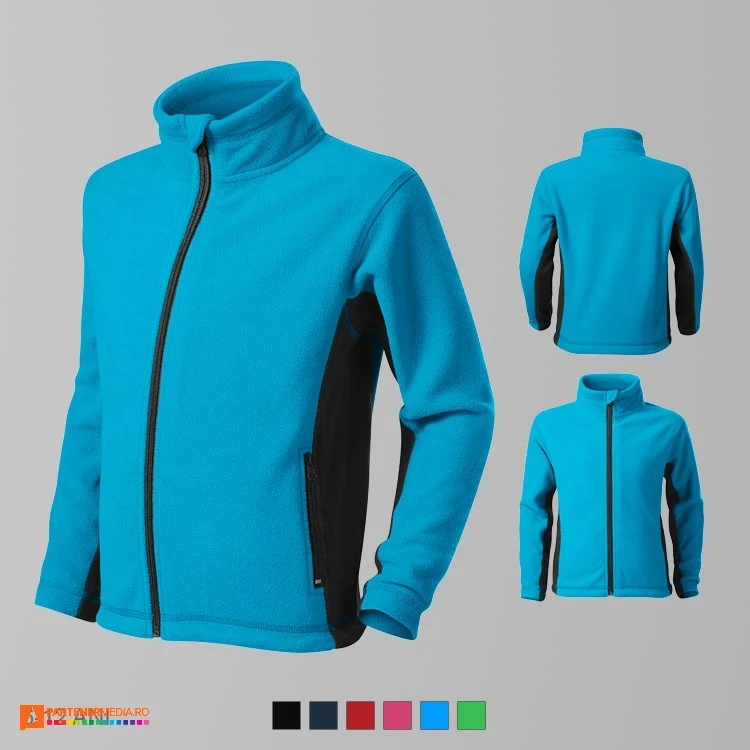 jachete fleece turquise pentru copii ad529 poza 6