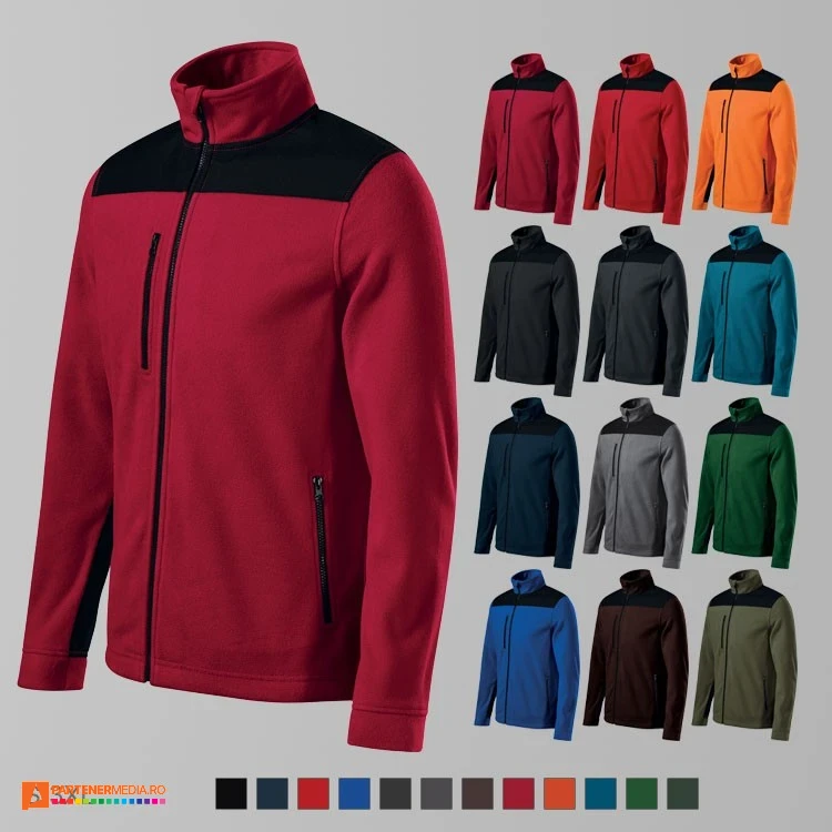 jachete unisex fleece cu buzunar la piept ad530 poza 1