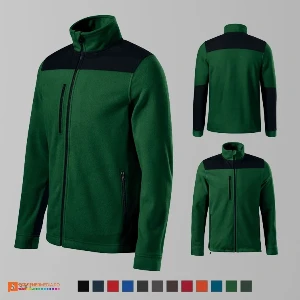 jachete unisex verzi fleece cu buzunar la piept ad530 poza 12