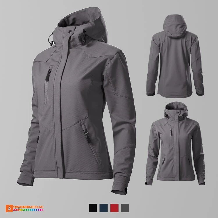 jachete softshell de dama gri ad532 poza 3