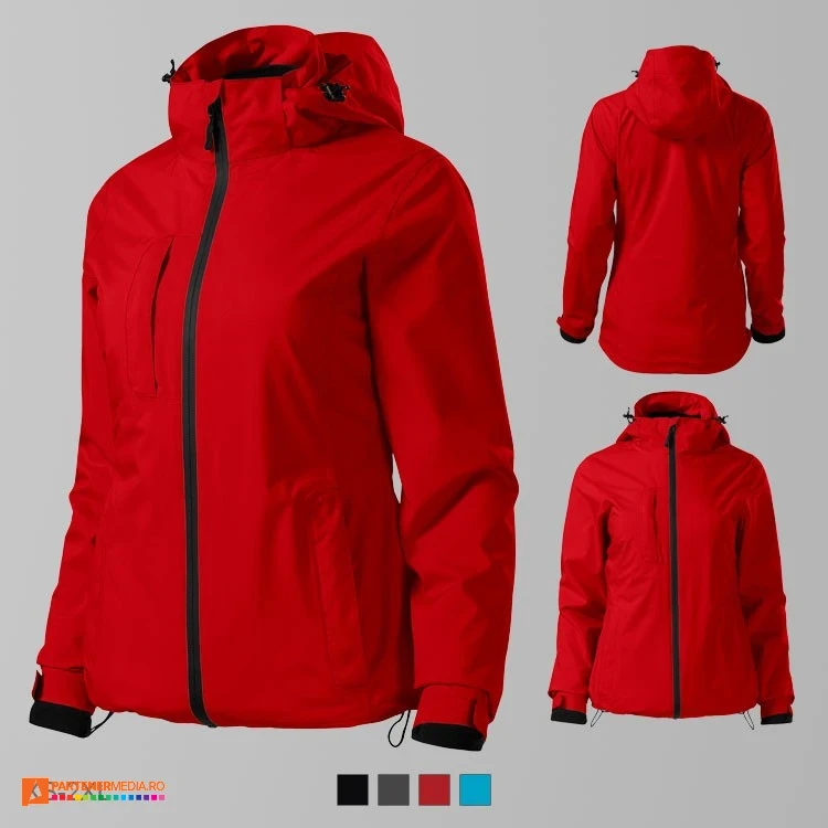 jachete rosii de dama 3 in 1 ad534 poza 4