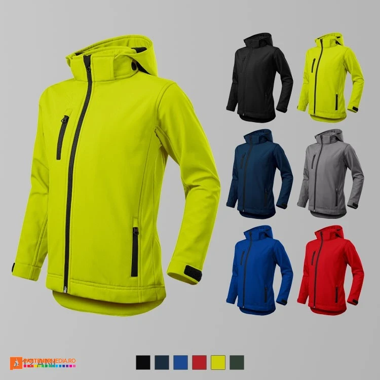 jachete softshell pentru copii cu gluga detasabila ad535 poza 1