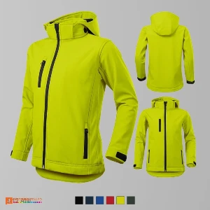 jachete softshell verzi pentru copii cu gluga detasabila ad535 poza 7