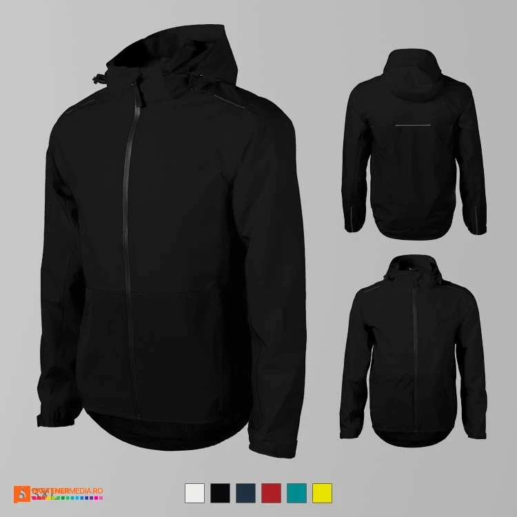 jachete barbatesti softshell negre ad538 poza 4