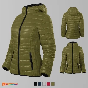 jachete de dama khaki cu gluga ad551 poza 4