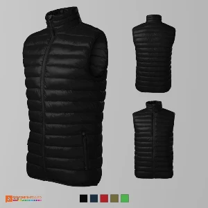 veste matlasate barbatesti negre cu guler inalt ad553 poza 5