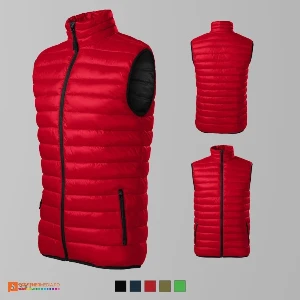 veste matlasate barbatesti rosii cu guler inalt ad553 poza 6