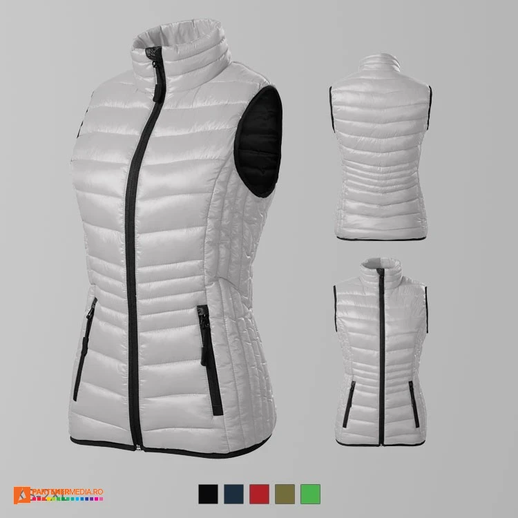 veste matlasate gri de dama ad554 poza 3