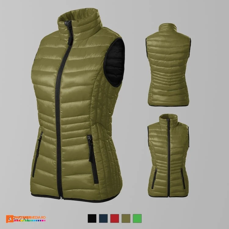 veste matlasate khaki de dama ad554 poza 4