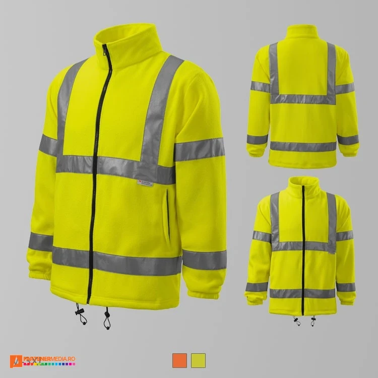 jachete fleece glabene unisex cu benzi reflectorizante ad5v1 jachete fleece glabene unisex cu benzi reflectorizante ad5v1 poza 2