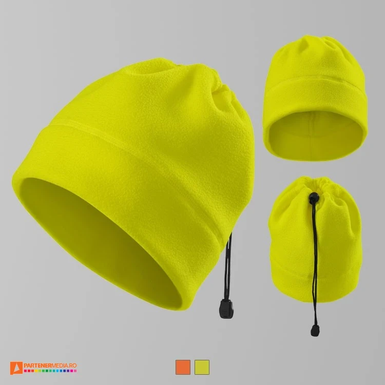 caciuli fleece unisex galben fluorescent ad5v9 poza 2