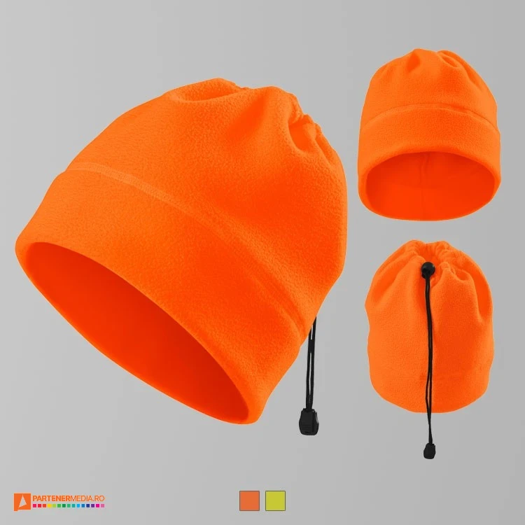 caciuli fleece unisex portocaliu fluorescent ad5v9 poza 3
