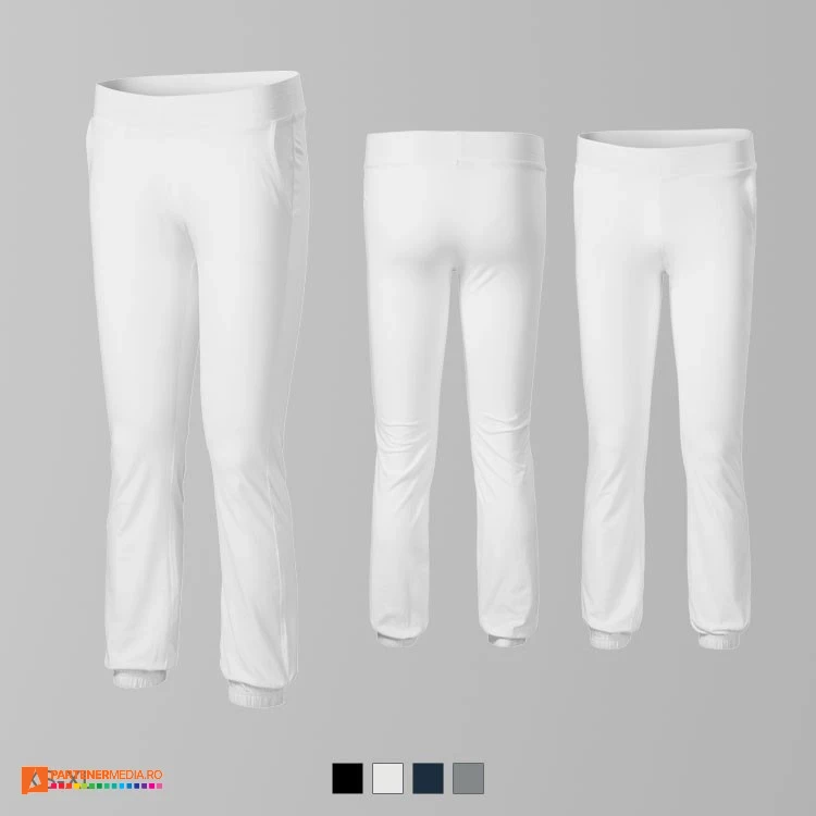 pantaloni albi promotionali de dame ad603 pantaloni albi promotionali de dame ad603 poza 2