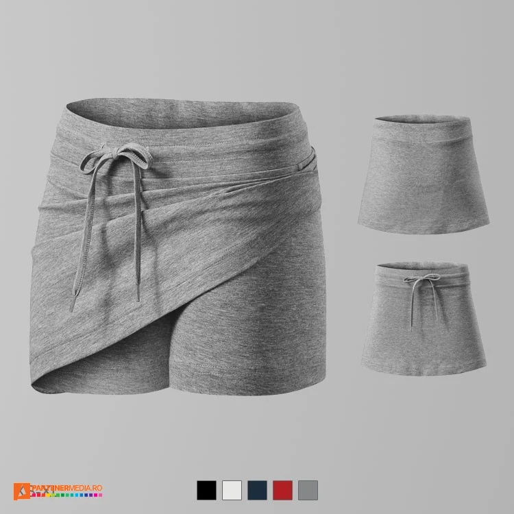 fuste gri tip pantalon pentru dame ad604 poza 4