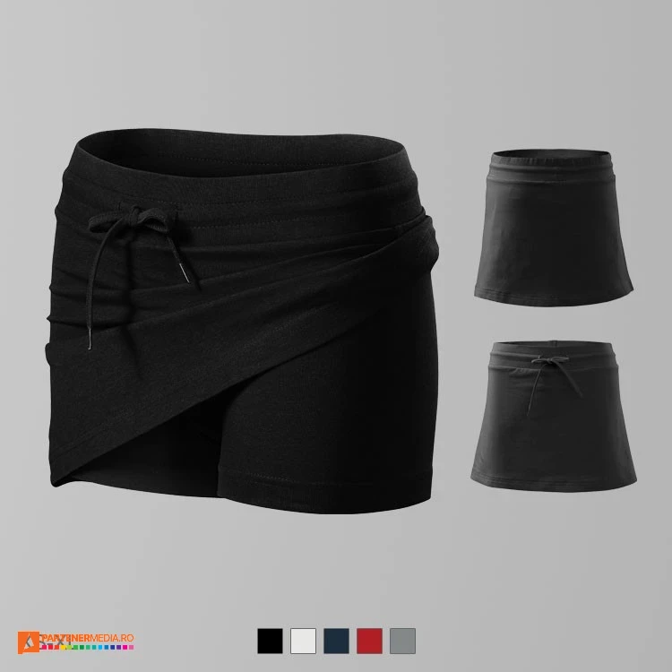 fuste negre tip pantalon pentru dame ad604 poza 5