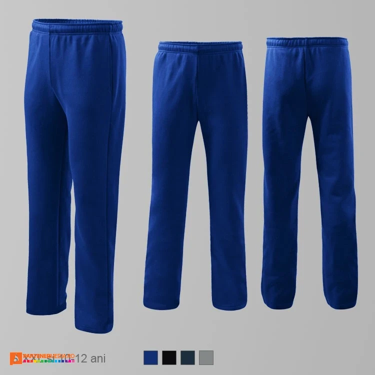 pantaloni lungi barbatesti albastri din bumbac si poliester ad607 poza 2