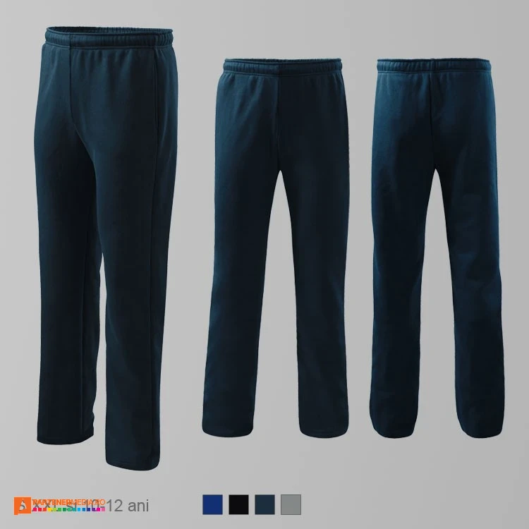 pantaloni lungi barbatesti bleumarin din bumbac si poliester ad607 poza 3