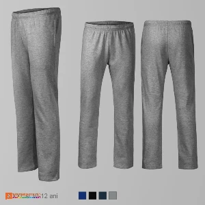 pantaloni lungi barbatesti gri din bumbac si poliester ad607 poza 4
