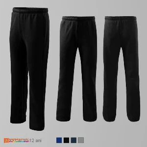 pantaloni lungi barbatesti negri din bumbac si poliester ad607 poza 5