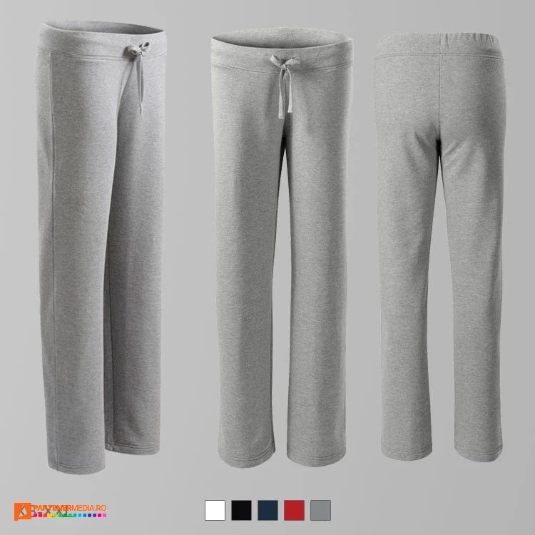 pantaloni lungi de dama gri din bumbac si poliester ad608 pantaloni lungi de dama gri din bumbac si poliester ad608 poza 4