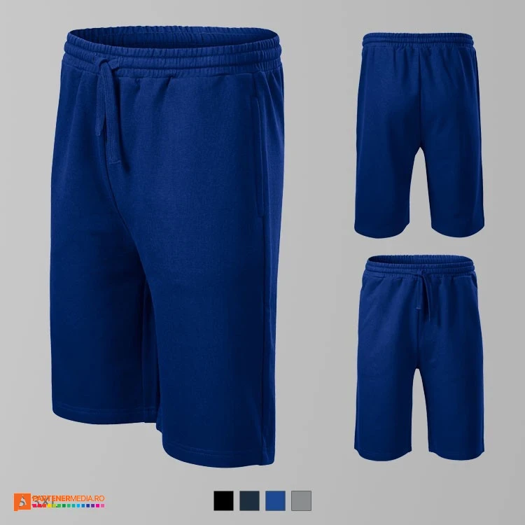 pantaloni scurti albastri barbatesti din bumbac si poliester ad611 poza 2