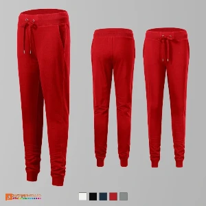 pantaloni de dama rosii din bumbac si poliester cu buzunare laterale ad615 poza 6
