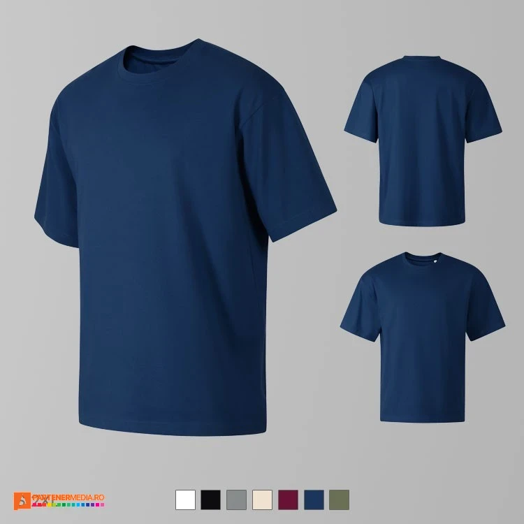 tricouri bleumarin promotionale unisex din poliester ad812 poza 3