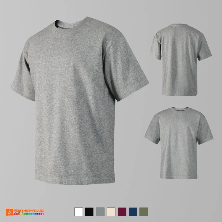 tricouri gri promotionale unisex din poliester ad812 poza 5